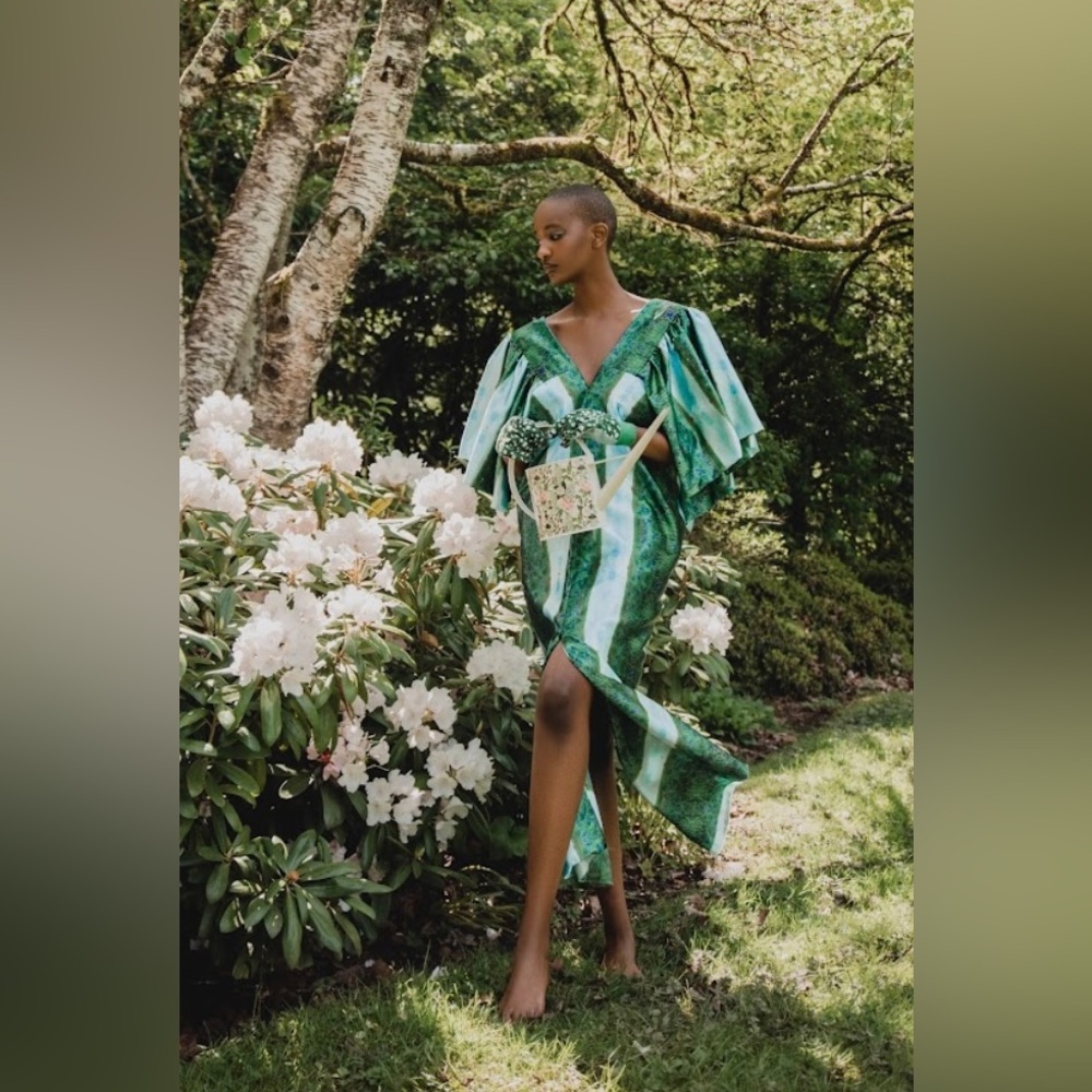 Beautiful Satin Dress with Swarvoski Beads